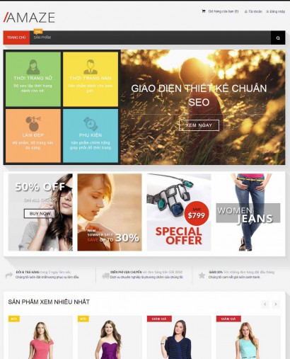 Giao diện thời trang Amaze Fashion
